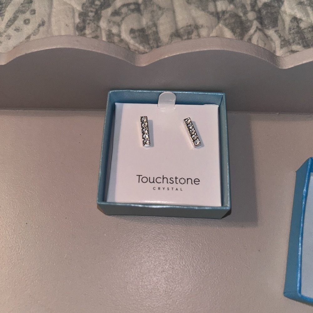 Touchstone Crystal Pavé Bar Earrings